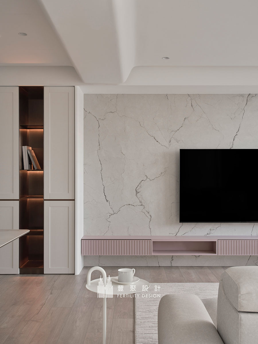 客變設計、台中室內設計、輕奢風設計、輕美式設計、框形木百葉