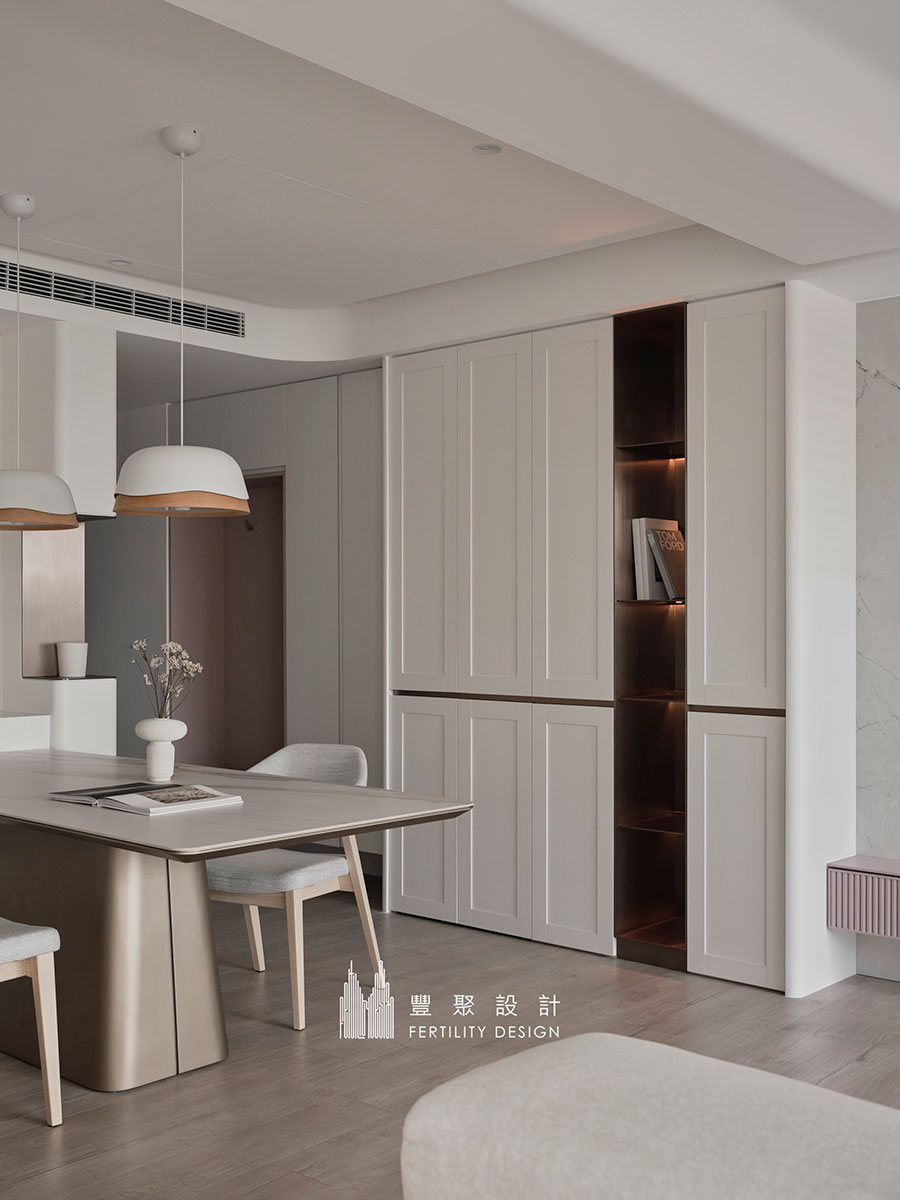 客變設計、台中室內設計、輕奢風設計、輕美式設計、框形木百葉